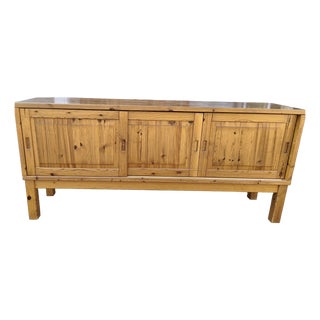 Danish Sideboard in Pine Wood, 1970s For Sale