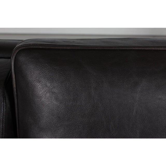 Model 2212 Sofa in Dark Mocha Leather by Børge Mogensen for Fredericia Stolefabrik, 1970s For Sale - Image 10 of 17