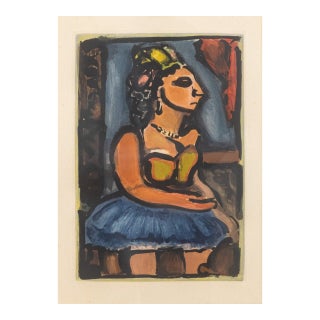 Georges Rouault Madame Louison 1935 Etching Color Aquatint Signed in Plate For Sale