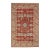 6x9 Penelope Traditional Coral Geometric Medallion Hand Knotted Wool Carpet Rug For Sale
