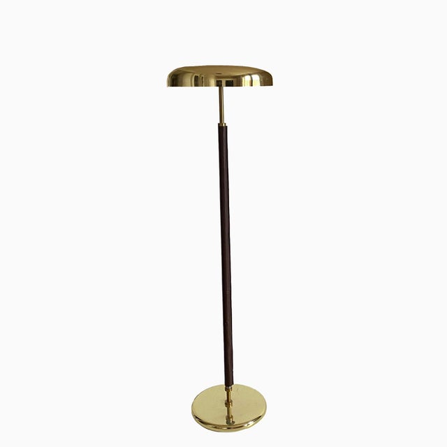 Art Deco Leather Clad Floor Lamp, 1980s For Sale - Image 11 of 15