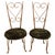 Metal Gold-Plated Metal Chairs in the style of Maison Jansen, 1970s, Set of 2 For Sale - Image 7 of 7