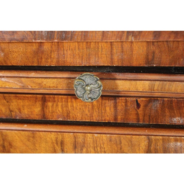 George I Style Burl Walnut Bachelor's Chest For Sale - Image 10 of 14