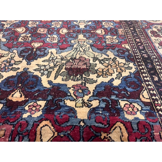 Late 19th Century Antique Persian Tehran Rug 4'7" X 7’1" For Sale - Image 5 of 6