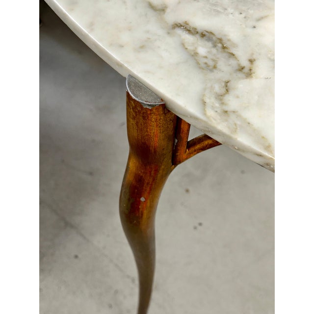 Early 20th Century Italian Gilt Aluminum and Marble Dining Table For Sale - Image 10 of 18