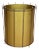 Mid-Century Atomic Spiked Gold Waste Basket Trash Can For Sale