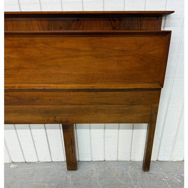 1960s Mid-Century Modern King Size Walnut & Rosewood Headboard For Sale - Image 5 of 7