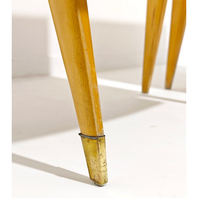 Italian Maple and Glass Bedside Tables, 1950s, Set of 2 For Sale - Image 14 of 17