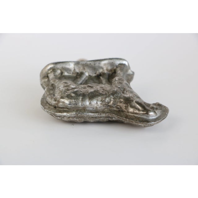 Rustic European Sheep Chocolate Mold Lamp Finial on Chrome Hardware For Sale - Image 3 of 5