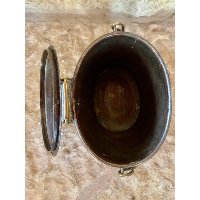 1880's Original Antique English Steel & Brass Dairy Pail, 'Abbott Bros. Pure Milk' Embossed on the Lid For Sale - Image 9 of 12