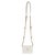 White White Quilted Caviar Twist Your Buttons Coin Purse With Chain For Sale - Image 8 of 9