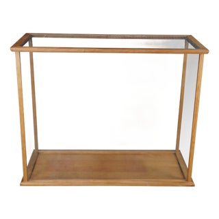 Late 20th Century Model Ship Glass Display Case Art Gallery Shop Showcase Vitrine Cabinet 48" For Sale