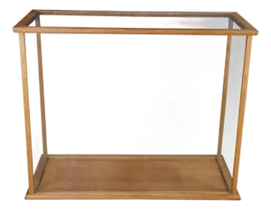 Late 20th Century Model Ship Glass Display Case Art Gallery Shop Showcase Vitrine Cabinet 48"