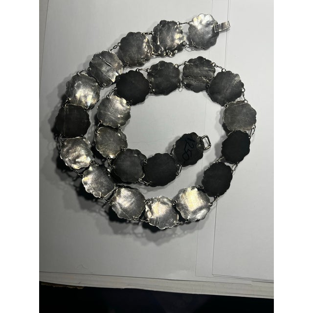 1930s Vintage Sterling, Silver and Turquoise Belt For Sale - Image 5 of 7