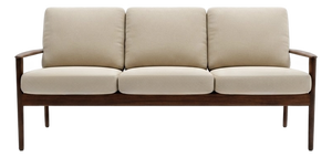 Scandinavian Three-Seater Sofa by Grete Jalk for Poul Jeppesen, 1960