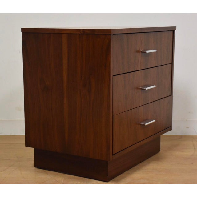 Dixie Walnut Modern Nightstand Chairish