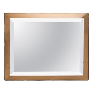 Italian Bicolor Beveled Mirror, Italy, 1960s For Sale