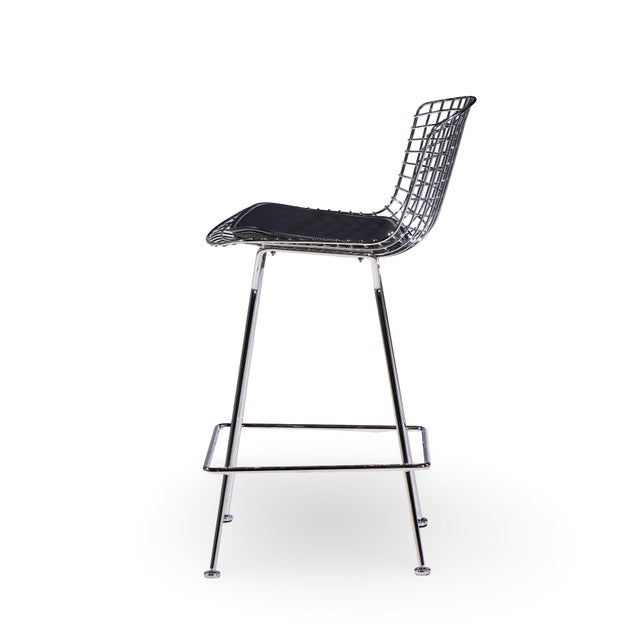 Harry Bertoia for Knoll Mid Century Chrome Counter Stools - Set of 4 For Sale - Image 9 of 10