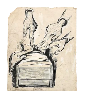 Gabriele Galantara, Guilty, 1908, Pen, Ink and Pencil on Paper