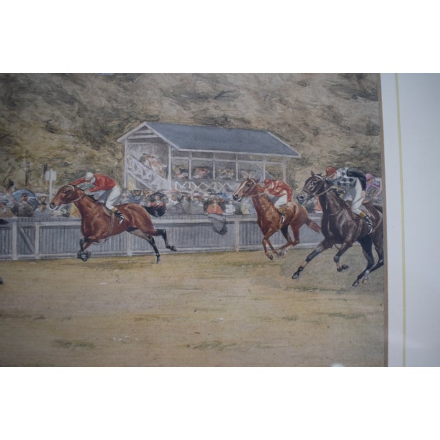 The Princess of Wales Stakes 1921 Watercolour by Isaac J. Cullin (1881-1947) For Sale In New York - Image 6 of 8