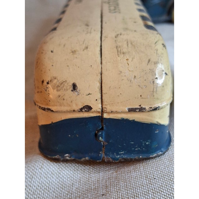 Vintage Extra Large 14.5" 1934 Arcade Cast Iron Greyhound Bus Tram Century of Progress Chicago World Fair - Very Well Preserved For Sale - Image 12 of 18