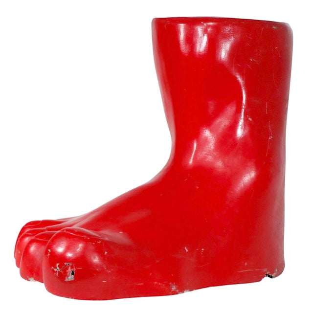 Red Mid 20th Century Giant Red Fiberglass Foot For Sale - Image 8 of 13