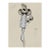 Vintage French Fashion Art Print – Pale Blue Art Deco Illustration, 30" X 40" For Sale