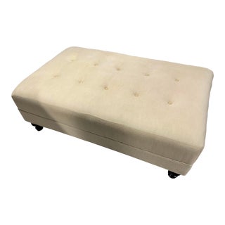 Tufted Ottoman by Mitchell Gold and Bob Williams for Pottery Barn For Sale