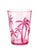 High-End Designer Pink Palm Tree Tumblers - Set of 6 For Sale - Image 4 of 6