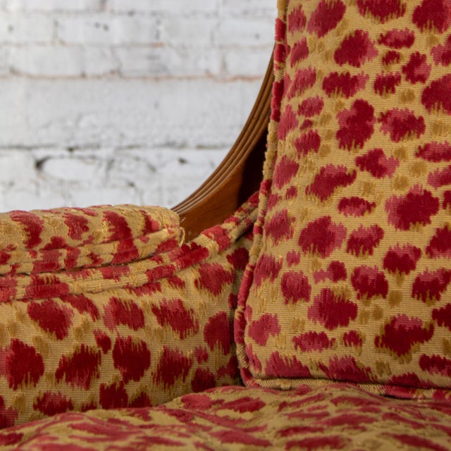 Late 19th to Early 20th Century French Louis XVI Bergere Chair Directoire Style Brunschwig & Fils Fabric For Sale - Image 12 of 18