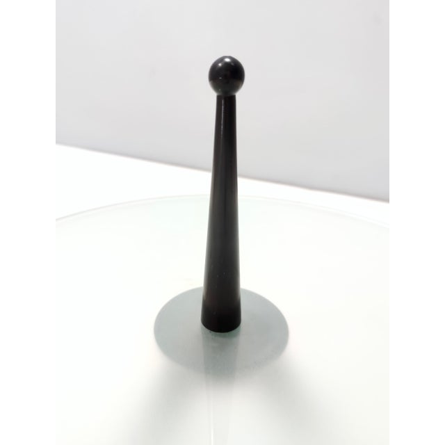 Tripod Beech and Glass Side Table by Cesare Lacca, 1980s For Sale - Image 12 of 13