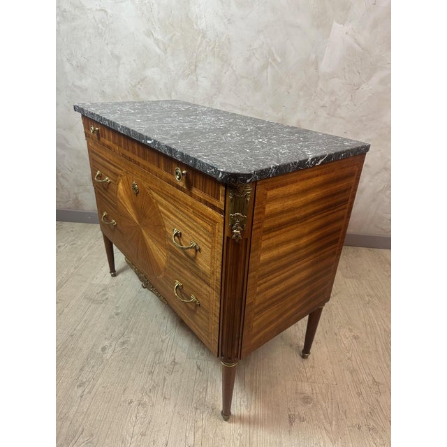 Vintage Louis XVI Style Commode, 1940s For Sale - Image 9 of 14