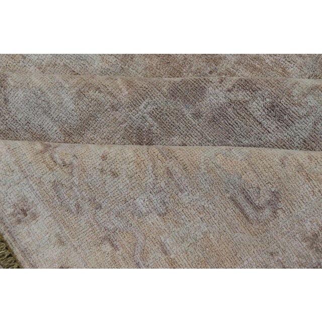 Modern Tabriz Rug by Keivan Woven Arts in Warm Taupe and Soft Cream 5'3 X 7'10 For Sale - Image 12 of 13