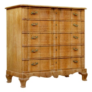 Mid-Century Modern Baroque Revival Oak Chest of Drawers, 1950 For Sale
