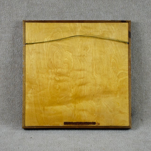 Intarsia inlaying of monk reading and drinking wine. This piece is attributed to the mentioned designer/maker. It has no...