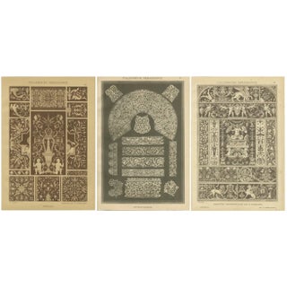 Italian Renaissance Decorative Art Plates, 1887, Paper, Set of 3 For Sale