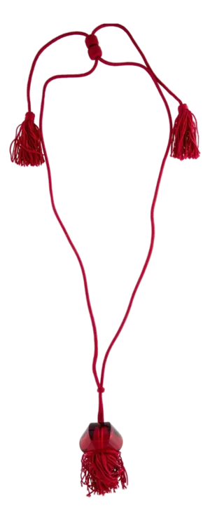 90s Baccarat Necklace Crystal Sherazade Pendant Tassel Adjustable