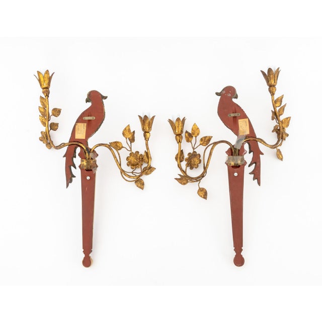 Wood Palladio Giltwood Sconces, Pair For Sale - Image 7 of 8