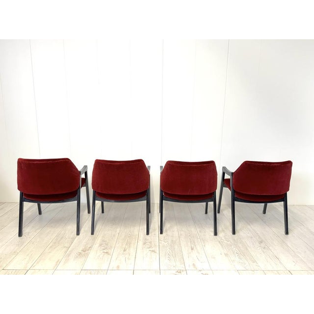 Wood Mod. 814 Armchairs by Ico Parisi for Cassina, 1961, Set of 8 For Sale - Image 7 of 15