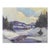Mid 20th Century Impressionist Snowy Winter River Landscape Painting For Sale