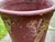 1900s Large Peters & Reed Moss Aztec Red and Gold Glazed Ceramic Umbrella Stand, Signed For Sale - Image 4 of 7