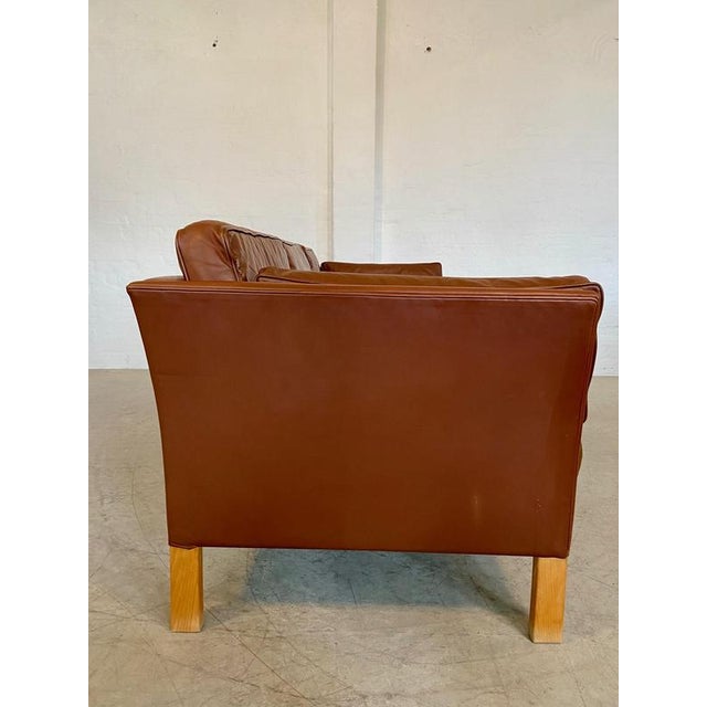 Mid-Century Danish Cognac Leather 3-Seater Sofa by Mogens Hansen, 1960s For Sale - Image 18 of 18