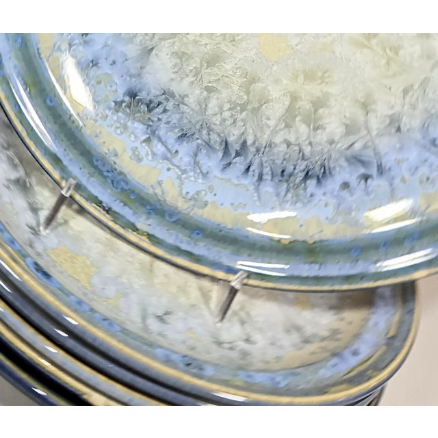 Contemporary Winter Frost Plates- Set of Six For Sale - Image 3 of 8