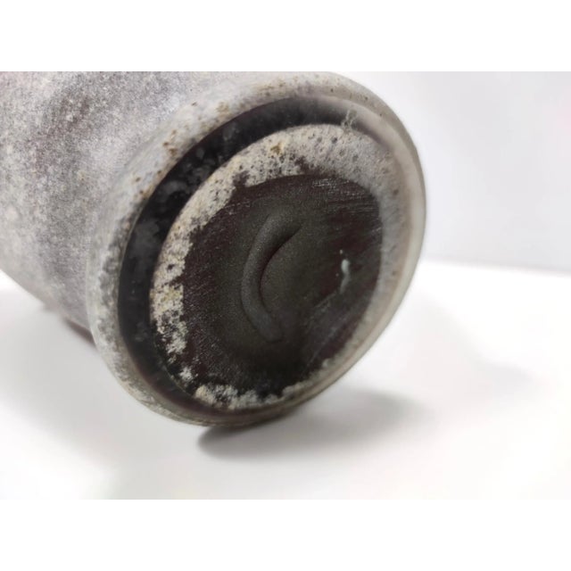 Vintage Italian Brown Scavo Glass Vase, 1980s For Sale - Image 13 of 14