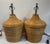 Awesome pair of rattan bottle shaped table lamps!