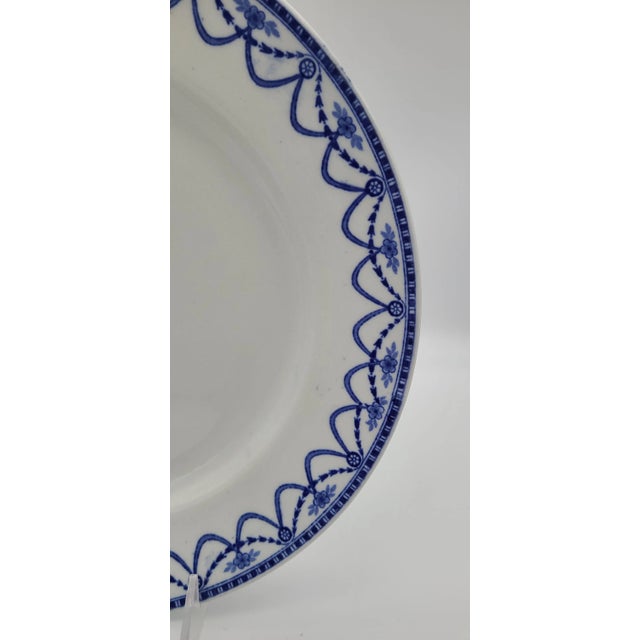English Edwardian Blue & White Ellesmere Plate For Sale - Image 3 of 6