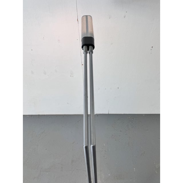 Italian Modernist Steel and Aluminum Floor Lamp by F.A. Porsche for Luci, 1980s For Sale - Image 12 of 17