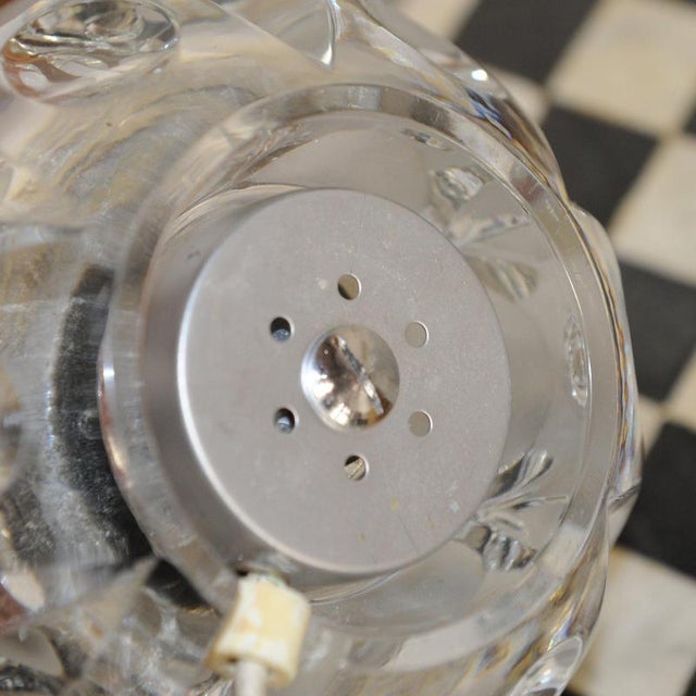 Glass German Frosted Glass Circular Table Lamps from Peill & Putzler, 1970s, Set of 2 For Sale - Image 7 of 10