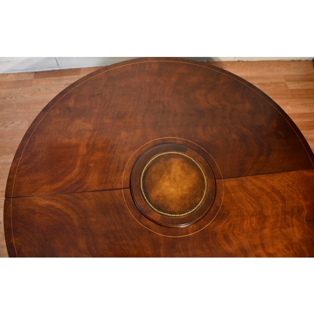 1930s Weiman English Regency Mahogany & Leather Top , Flip-Top Coffee Table For Sale - Image 11 of 18