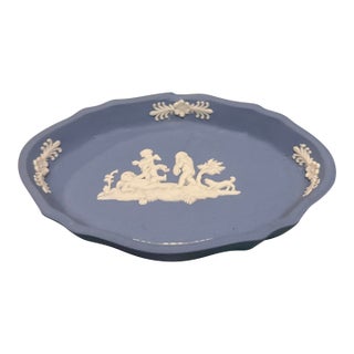 Vintage Wedgwood Jasperware Oval Trinket Dish For Sale